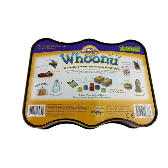 *Cranium Whoonu 2005 Tin Edition Game No insturction booklet - Picture 2 of 3